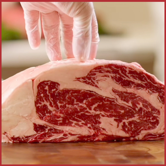 Hand cutting steak