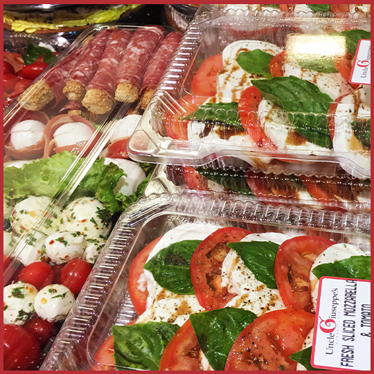 Uncle Giuseppe's fresh mozzarella platters grab and go